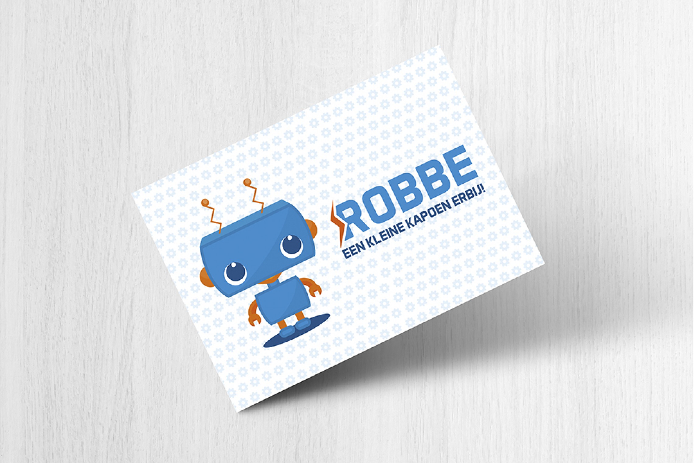 Schattig blauw robotje